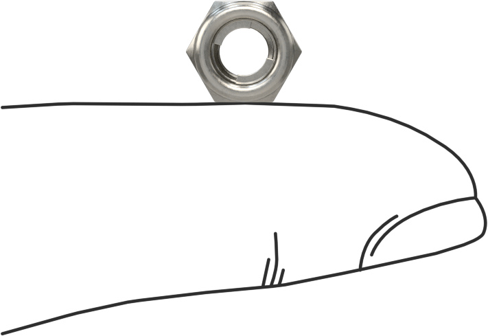 18-8 Paslanmaz Çelik Yaylı Kilit Somunu, M5 x 0.8 mm Diş