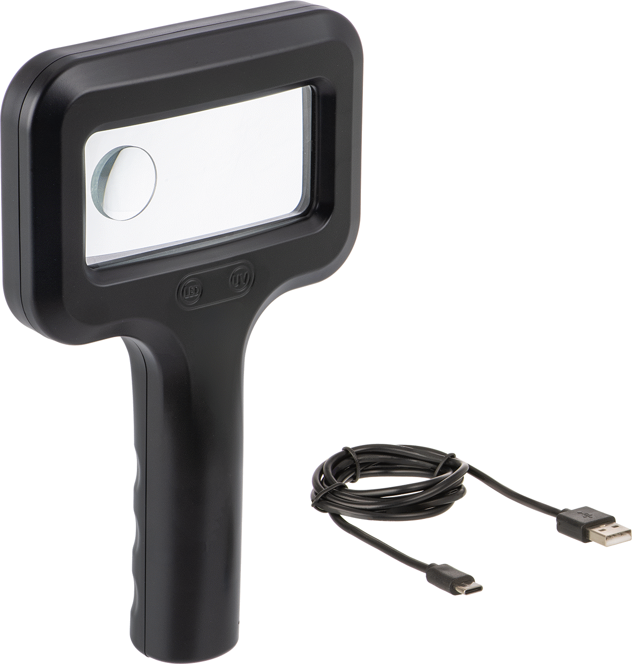 UV ve Beyaz Işık Büyüteci — LED, Ultraviyole, 2.25X, 4X