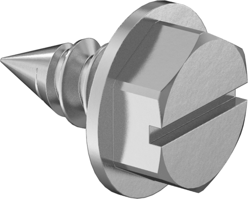 18-8 Paslanmaz Çelik Sac Metal için Flanşlı Altıköşe Başlı Vidalar, 10 Numaralı Boyut, 3/8" Uzunluk