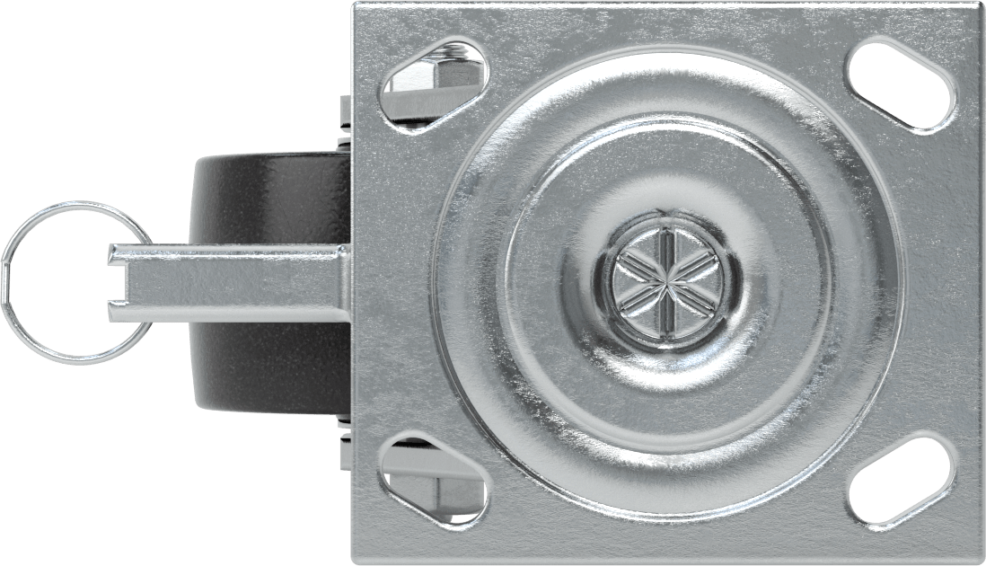 4-1/2" x 4" Montaj Plakalı Samson Tekerlek, Döner Kilitli ve 4 inç Çapında Polipropilen Tekerlekli Döner Tekerlek, Koruyuculu Rulman