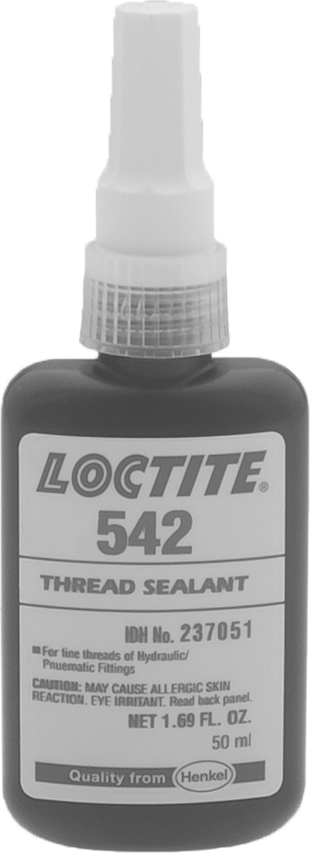 Dişli Sızdırmazlık Maddesi, Orta Kilit Gücü, Loctite® 542, 1.7 FL. oz Şişe — Şişe, Aluminum, Brass, Bronze, Cast Iron, Copper, Iron, Stai…