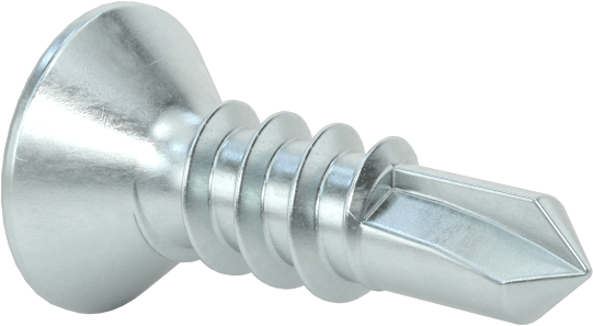 Phillips Havşa Başlı Delme Vidası, Çinko Kaplı Çelik, 4 Numara Vida Boyutu, 3/8" Uzunluk