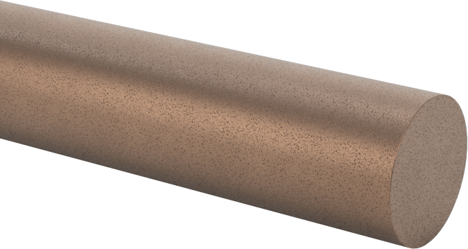 Yüksek Sıcaklık Grafit Dolgulu 841 Yatak Bronzu Çubuk, 1/4" Çap, 2" Uzunluk