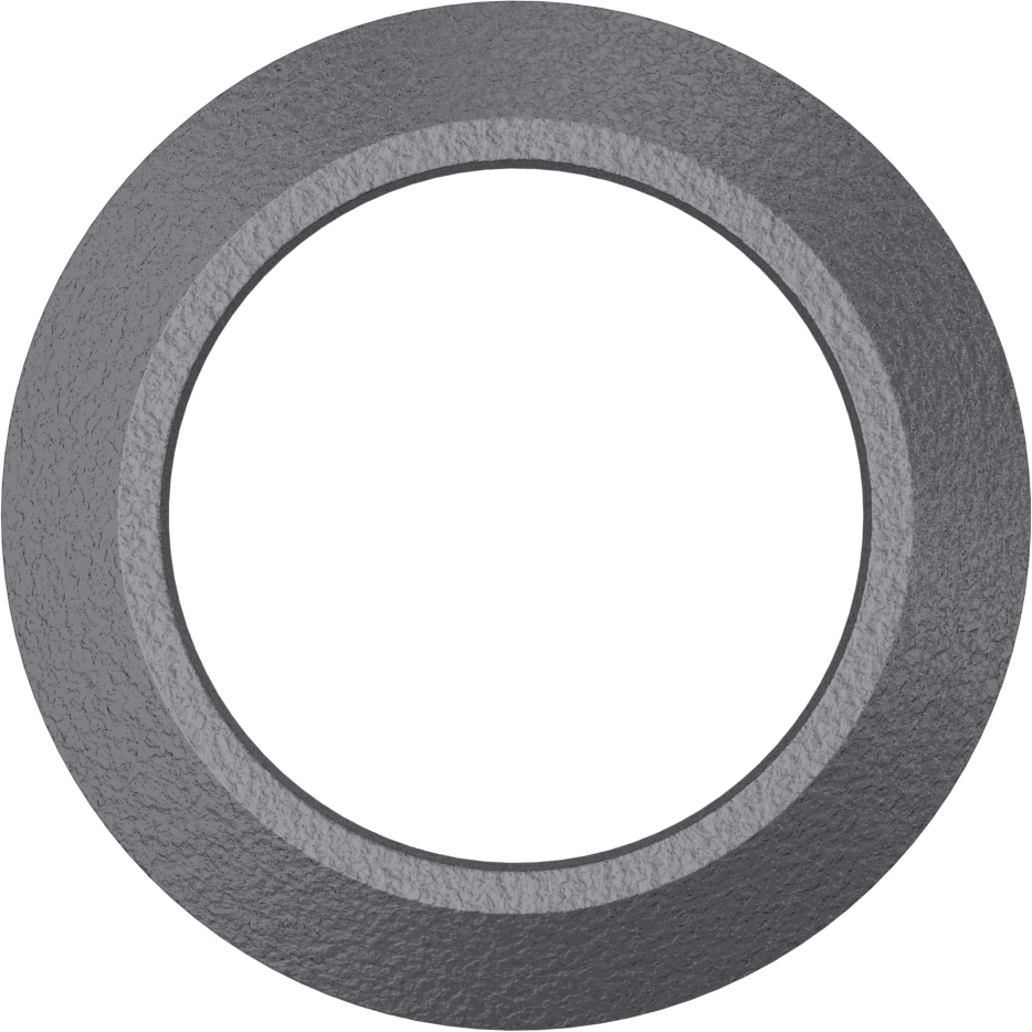 Ultra Kimyasal Dirençli Metal Dedektörü ile Tespit Edilebilir Conta, 1" Boru Dış Çapı için, 316 Paslanmaz Çelik/PTFE Plastik Karışımı