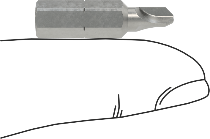 Tri-Wing® Uçlar, 1/4" Altıgen Şaft