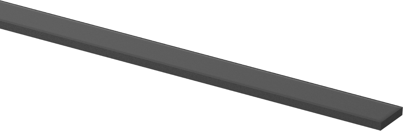 Denizcilik Sınıfı Neme Dayanıklı HDPE Çubuk, 3/16" Kalınlık x 1" Genişlik x 4 Fit Uzunluk