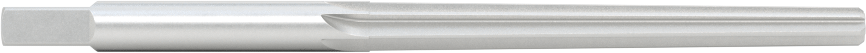 Konik Pimli Delikler için Kare Şaftlı Rayba, Düz Yiv, 0.1638 inç x 0.1287 inç Rayba Çapı