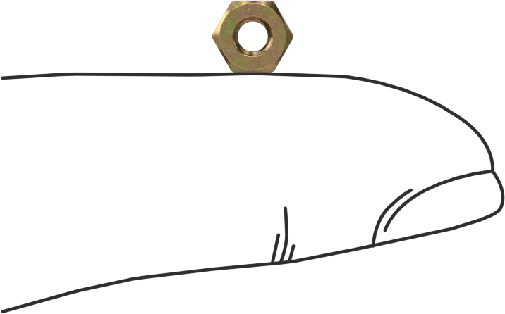 Sarı Kromat Kaplamalı Çelik Altıköşe Somun, Orta Mukavemetli, Sınıf 8, M3 x 0.50 mm Diş