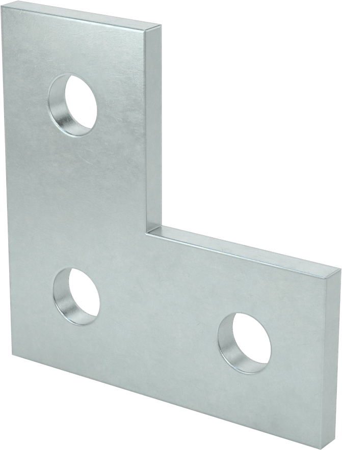Cıvatalı Çerçeve için 3-1/2" Uzunlukta Gömme 90 Derece Yüzey Braketi — Yüzey Braketi, 1 5⁄8", 1 7⁄8", Çelik
