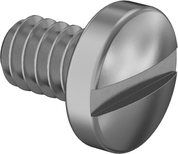 Pirinç Silindir Başlı Oluklu Vidalar, 2-56 Diş Boyutu, 1/8" Uzunluk