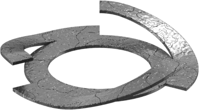 Dar Boşluklu Parmak Disk Yayları, R4 için, 625 ve 634 Rulman Ticaret No., 0.312" İç Çap, 0.595" Dış Çap