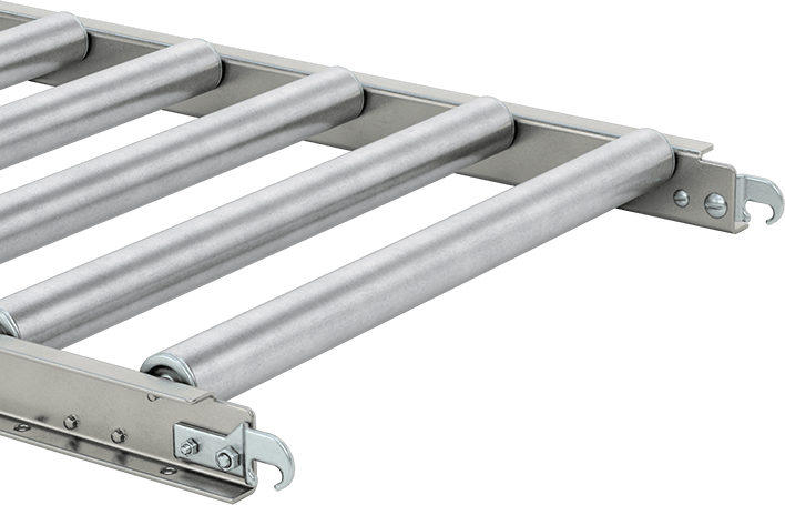 1.9" Çaplı Galvanizli Çelik Makaralı Konveyör, Düz