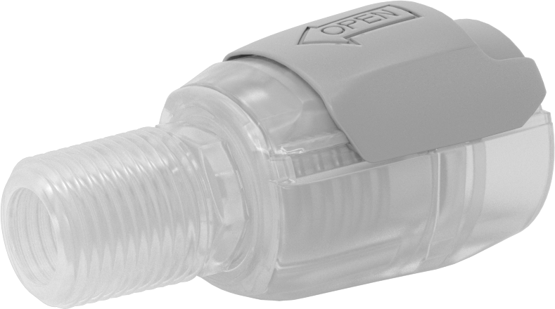 Hava ve Su için Yüksek Akışlı Hızlı Bağlantı Tüp Bağlantısı, Polipropilen Plastik Soket, 1/2 NPT Erkek, 1-3/8 Bağlantı Boyutu
