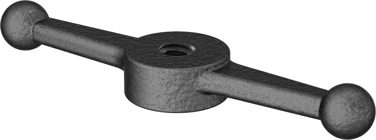 Acme Sağ Yönlü Tutacağı, Top Sapı, 3/4"-5 Diş Boyutu