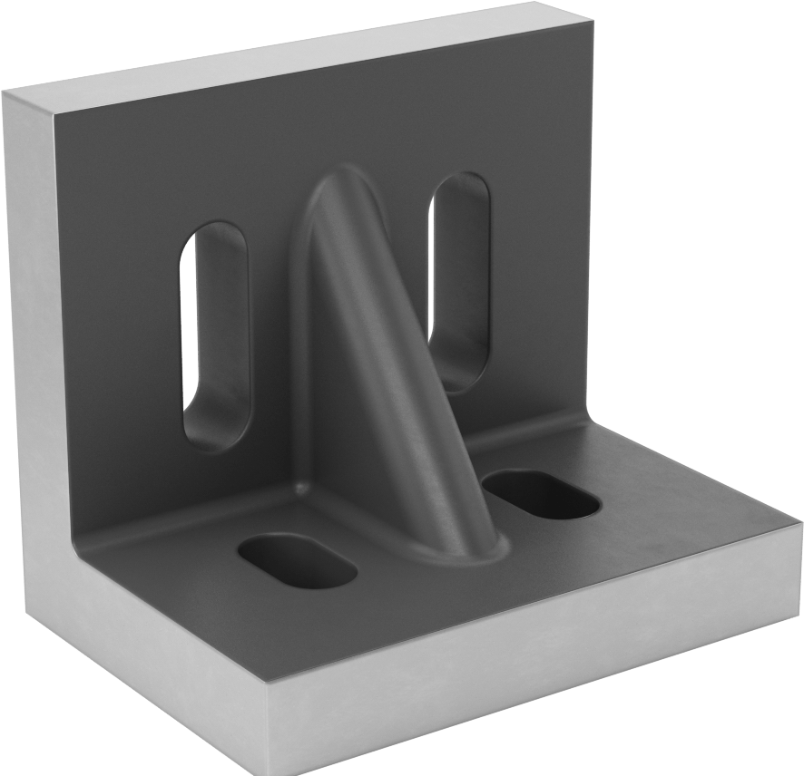 Yuvalı Açılı Plaka, 2-1/2" Uzunluk x 3-1/2" Genişlik x 3" Yükseklik