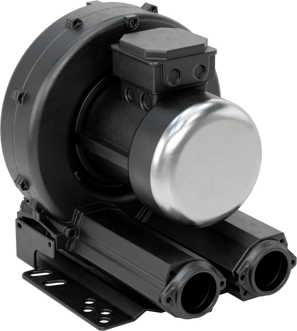 Yüksek Akışlı Düşük Basınçlı Sıkıştırılmış Hava Üfleyici, Tek Kademeli, 3 Fazlı, 208/230/460V AC, 2 hp