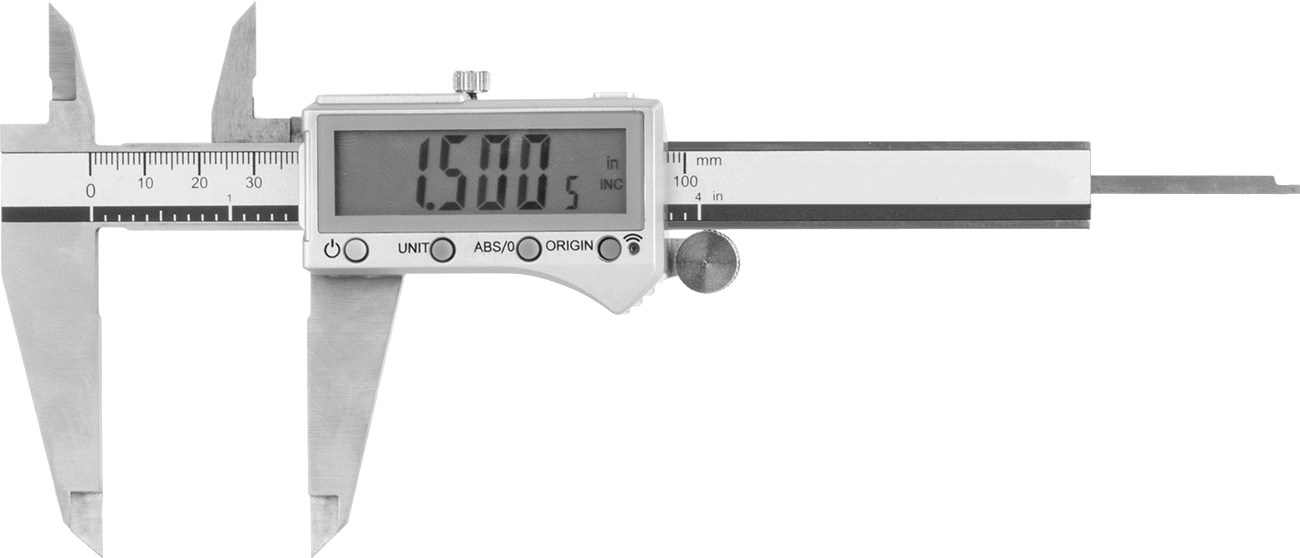 Dijital Kumpas, SPC Veri Çıkışlı, 0" ila 4" ve 0 mm ila 100 mm Aralık