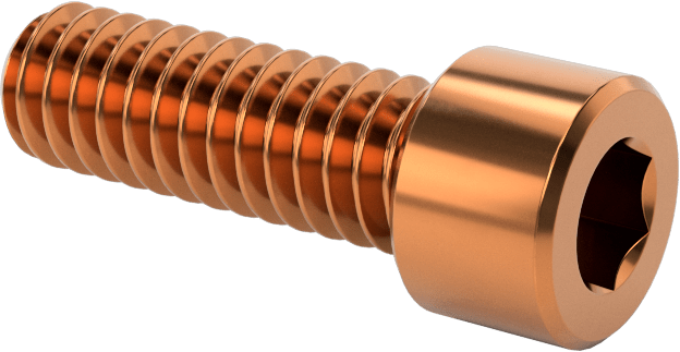 Bronz Alyan Başlı Vida, 1/4"-20 Diş Boyutu, 3/4" Uzunluk