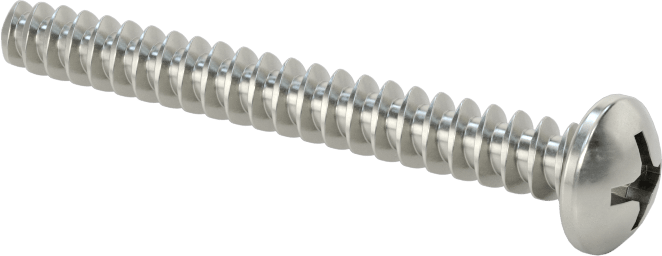 Phillips Yuvarlak Başlı Diş Açıcı Vidalar, Plastik için, 18-8 Paslanmaz Çelik, Numara 8 Vida Boyutu, 1-1/2" Uzunluk — No. 8, Plastik, 1 1/2"