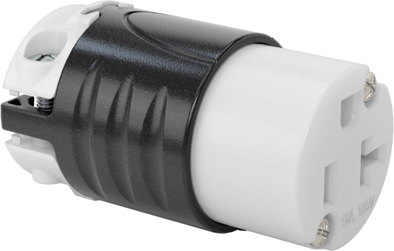 3 Yuvalı Düz Soket, Topraklanmış, NEMA 5-20 — 125V AC, Dişi, 20A