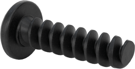 Phillips Yuvarlak Başlı Diş Açıcı Vidalar, Plastik için, Siyah Oksit Çelik, 3 Boyutu, 3/8" Uzunluk