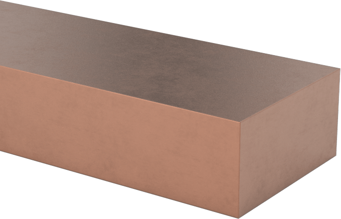 Elektrik İletken Tungsten Bakır Çubuk, 1/4" Kalınlık x 1/2" Genişlik x 8" Uzunluk