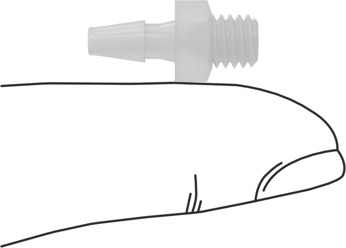 Sıkı Sızdırmazlık Nem Dirençli Tırnaklı Boru Bağlantı Parçası, Hava ve Su için, Düz Adaptör, 3 mm İç Çap x M6 Diş