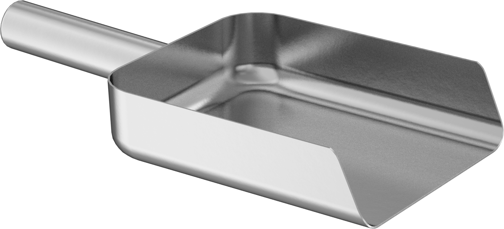Hijyenik Metal Kepçe, Düz Taban, 50 FL. oz Kapasite, 6-1/4" Genişlik x 7-1/2" Uzunluk Hazne — 316 Stainless Steel, Stainless Steel, 6 1⁄4…