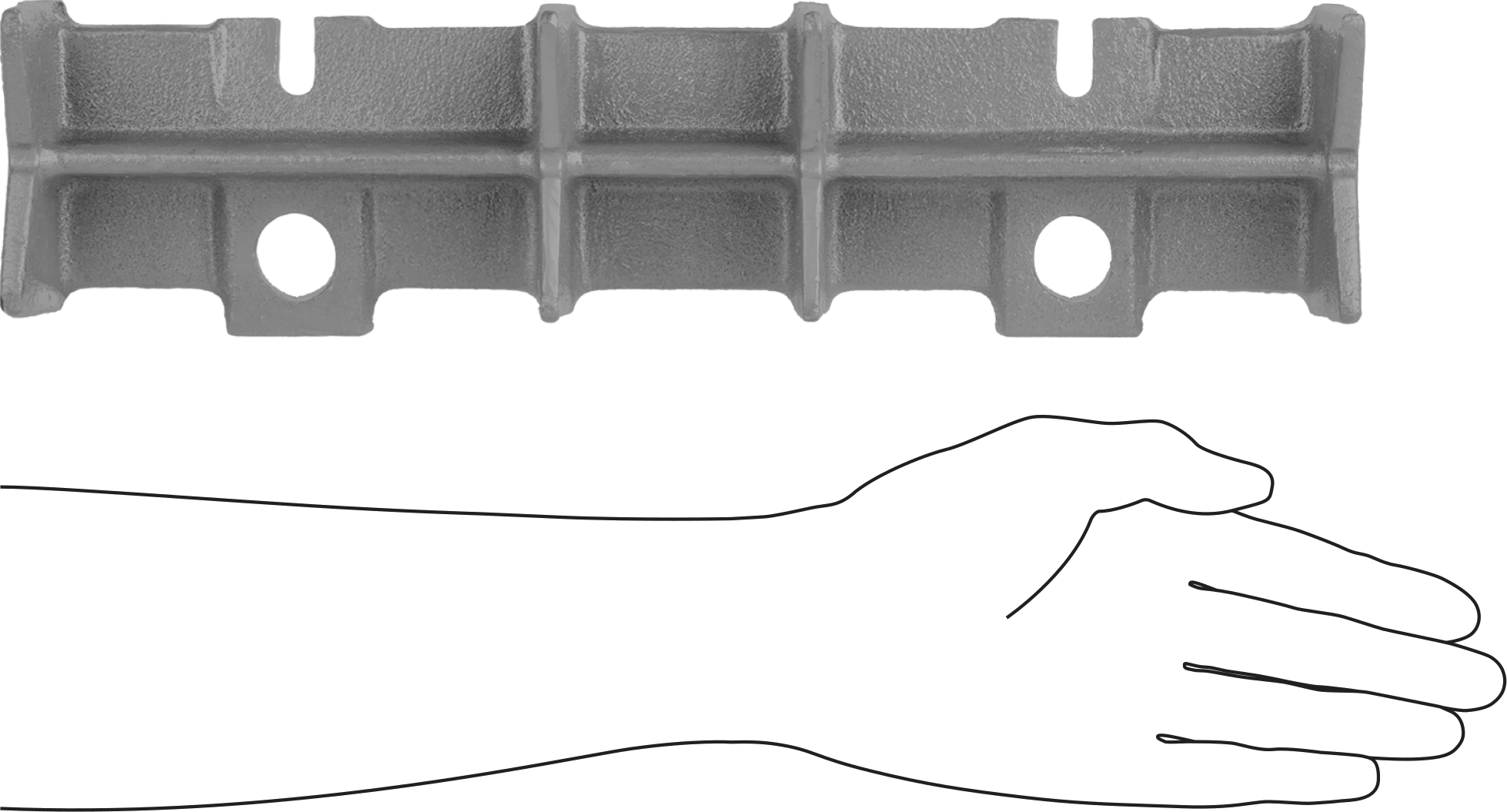 Zincir Boru Kaynak Kelepçesi, Demir, Düz, 1/2"- 8" Dış Çaplı Boru için