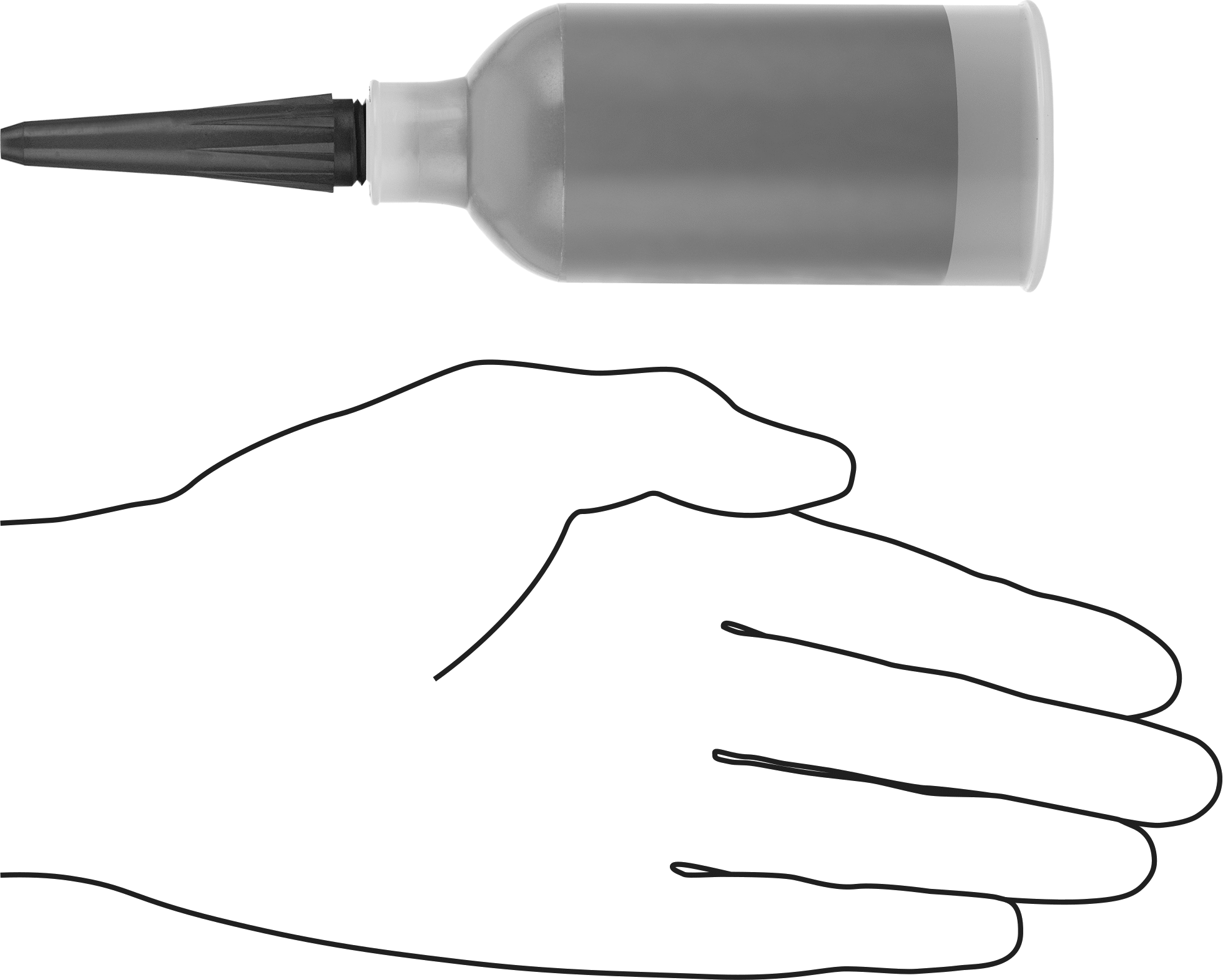 Kimyasallara Dayanıklı Viton® Floroelastomer Sızdırmazlık Maddesi, Kendi Kendini Düzleştiren, 2.5 FL. oz. Kartuş