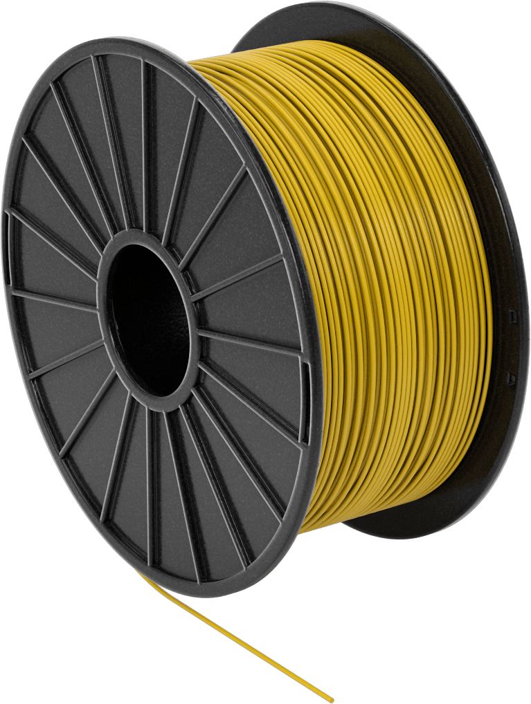 Kolay Baskı 3D Yazıcı Filamenti, Pla, Opak Sarı, 1.75 mm Çap, 1000 G