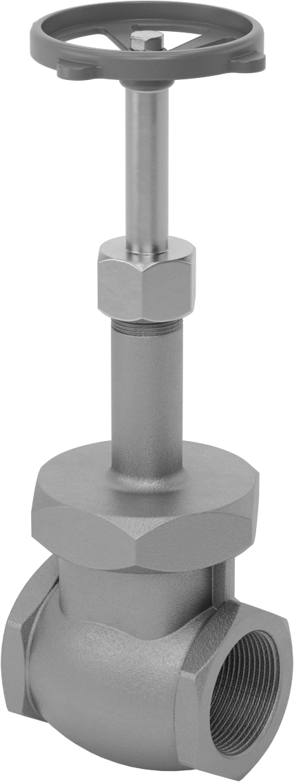 Bronz Gövde ve Sürgülü Kademeli Açma/Kapama Vanası, Tekerlek Kolu ve Yükselen Mil, Sınıf 300, 1-1/2 NPT Dişi