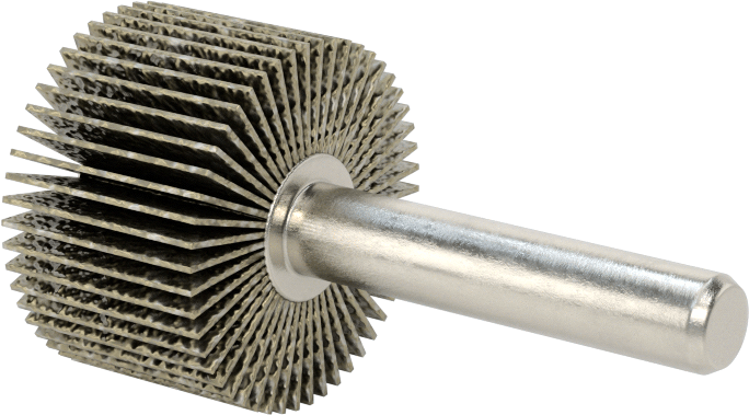 Lamelli Zımpara Çarkı, Sap, Ekstra Pürüzsüz Yüzey için, 240 Kum, 1" Çap, 5/8" Genişlik