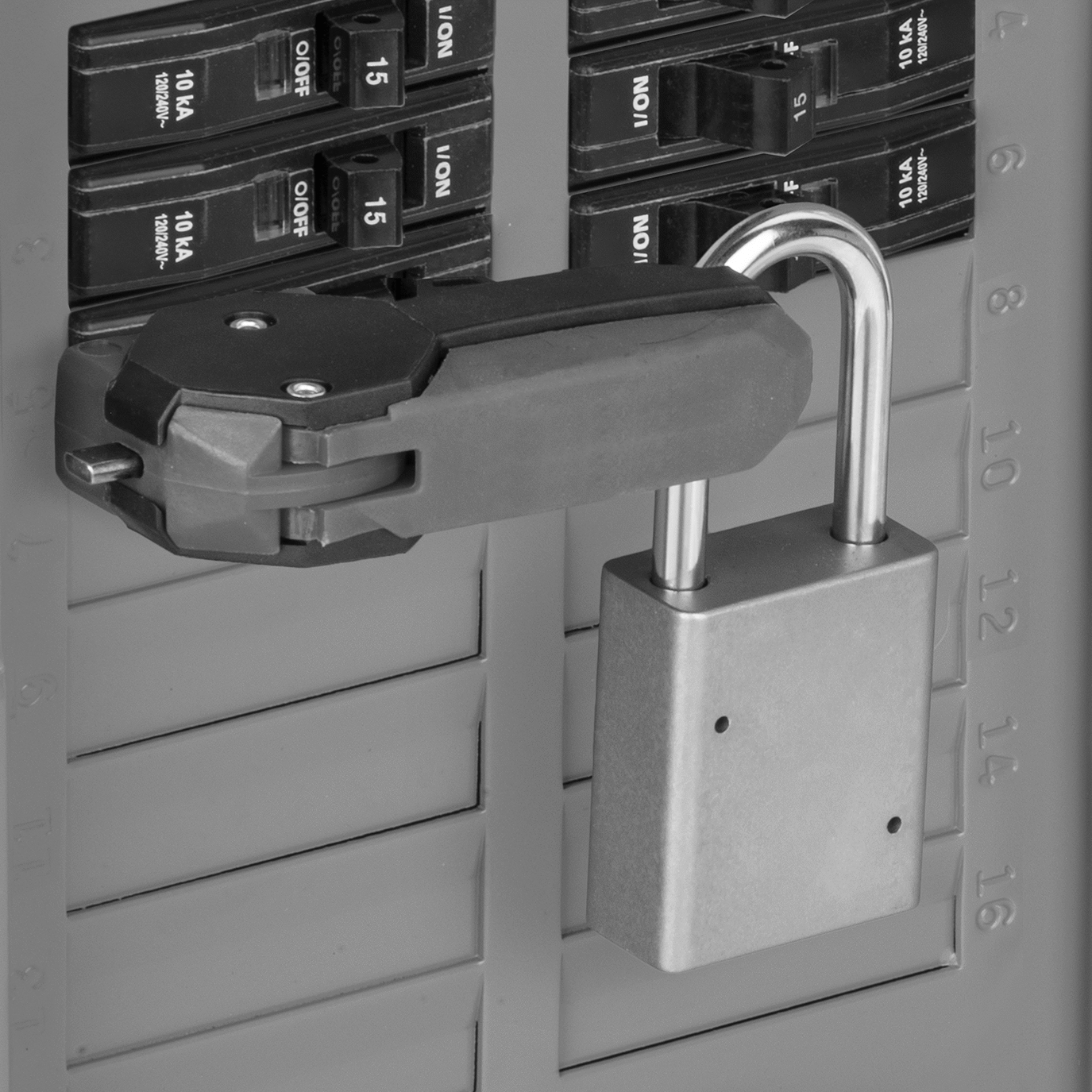 Shown Installed (Padlock Not Included)