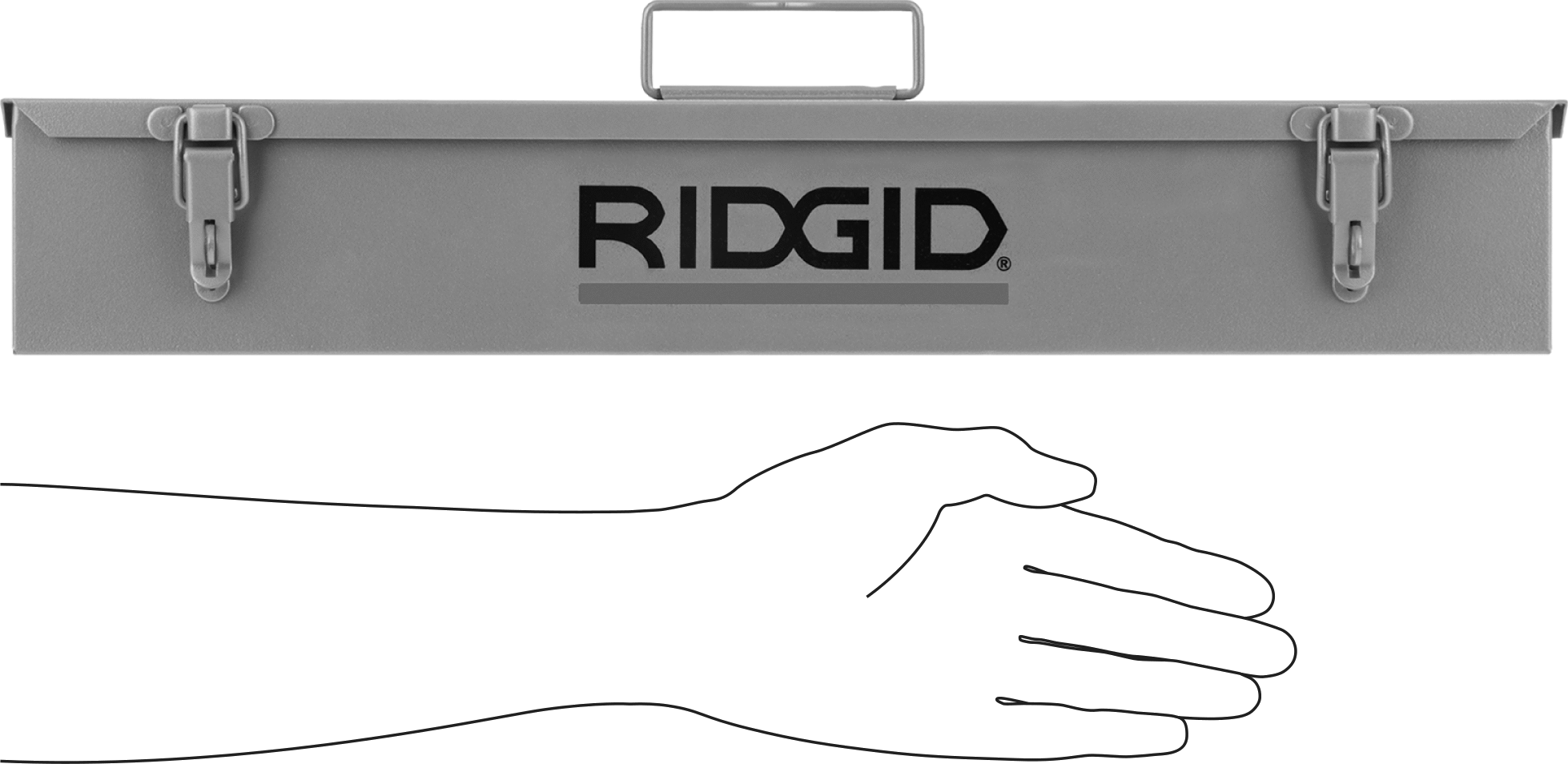 Ridgid 00-R Boru Diş Açma Seti için Metal Kutu