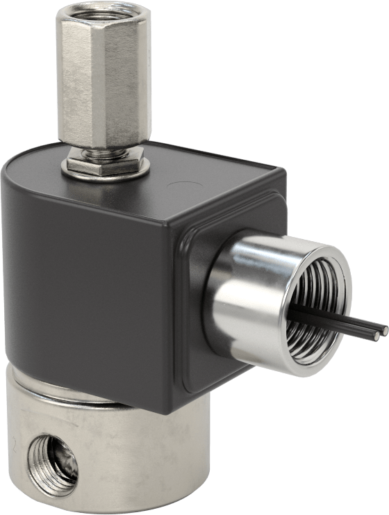 Kompakt Dişli Solenoid Yön Değiştirme Valfi, 24V DC, 1/4 NPT Dişi, 0.095 Akış Katsayısı