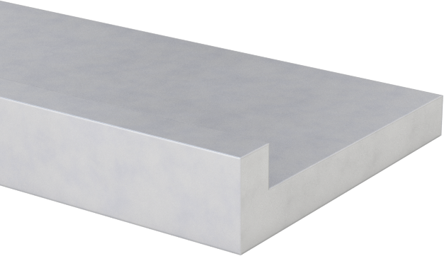 Mimari 6063 Alüminyum 90 Derece Köşebent, 1/16" Duvar Kalınlığı, 1/8" Yükseklik x 1/2" Genişlik Dış, 4 Fit Uzunluk