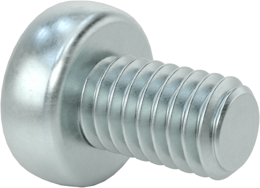 Çelik Silindir Başlı Phillips Vida, Çinko Kaplı Çelik, M2.6 x 0.45 mm Diş, 4 mm Uzunluk