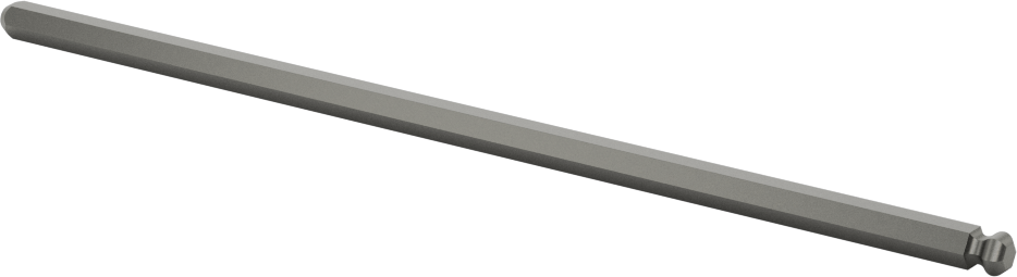 Bilyalı Uçlu Tornavida Mili, 4 mm Altıgen Ölçü, 5-1/4" Toplam Uzunluk — 4 mm, Bilye, Mil