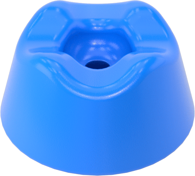 Kimyasallara Dayanıklı PVC Titreşim Sönümleyici Burç, 1.5 inç Çap, 20 lbs Kapasite, 0.19" Delik Çapı
