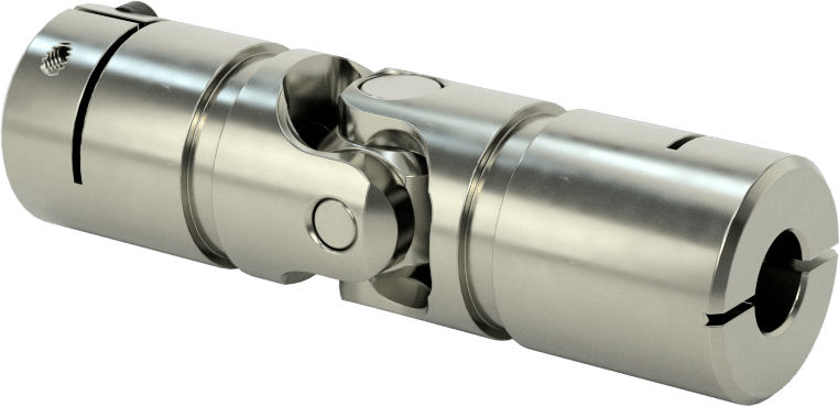 Kelepçeli Tekli U-Mafsal, 1/4" Çap x 13/16" Derinlikte Mil için