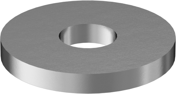 316 Paslanmaz Çelik ASME Pul, 4 Numaralı Vida Boyutu için, Standart ASME Tanımı — 0.375", 316 Stainless Steel, Stainless Steel, Düz
