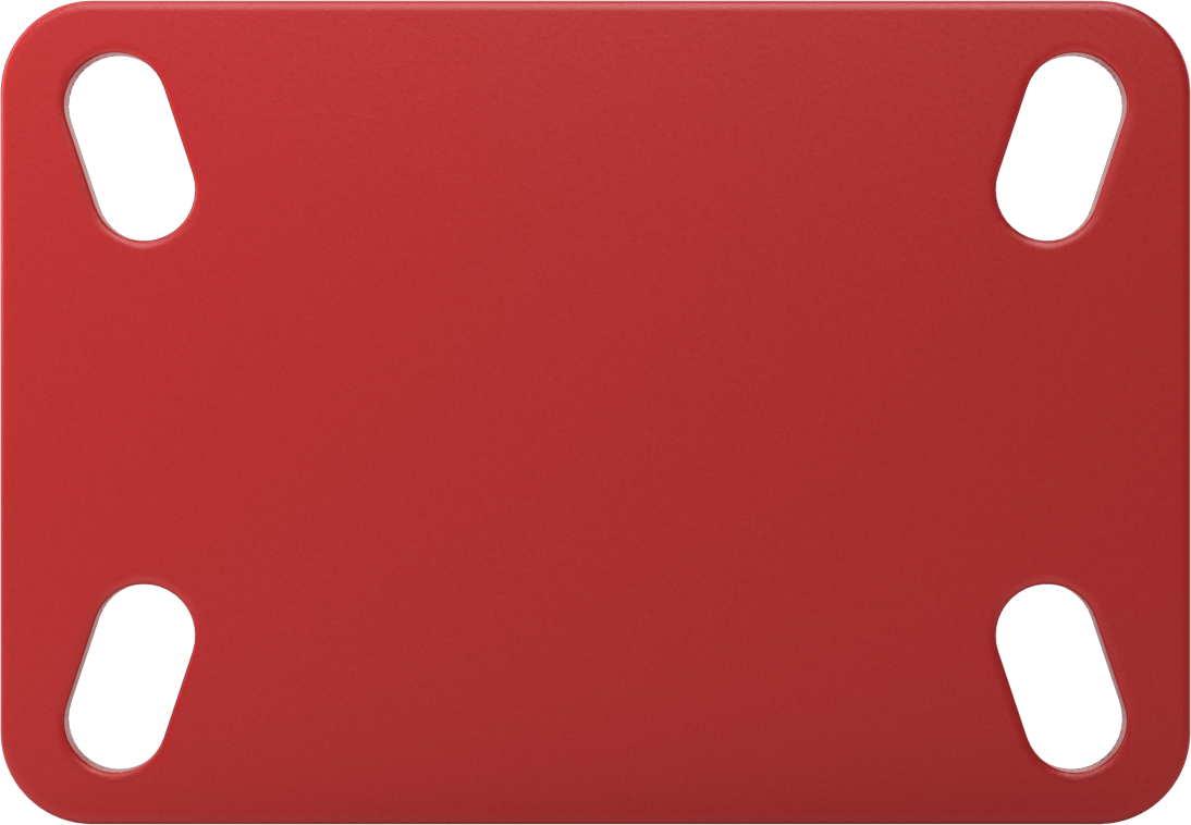 6-1/2" x 4-1/2" Plakalı Yüksek Kapasiteli Kingston Tekerlek, 5" Çaplı Metal Tekerlekli Sert