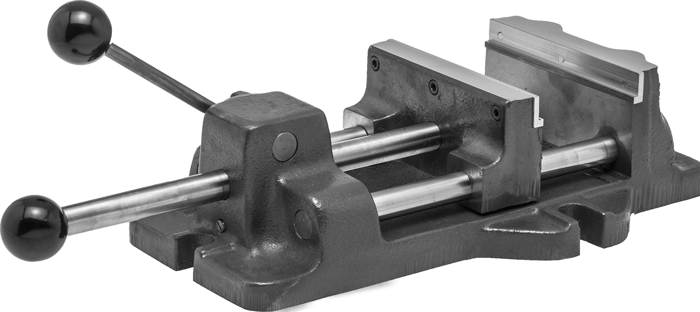 Hızlı Sıkıştırmalı Matkap Pres Mengene, Sabit Taban, Kol Çenesi Kilidi, 3" Genişlik x 1-1/4" Yükseklik Çeneler