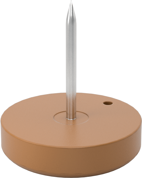 Çekiçle Takılan Koruyucu Ayaklar, 7/8" çapında plastik tabanlı — Çekiçle Takma, 7⁄8", 7⁄32"