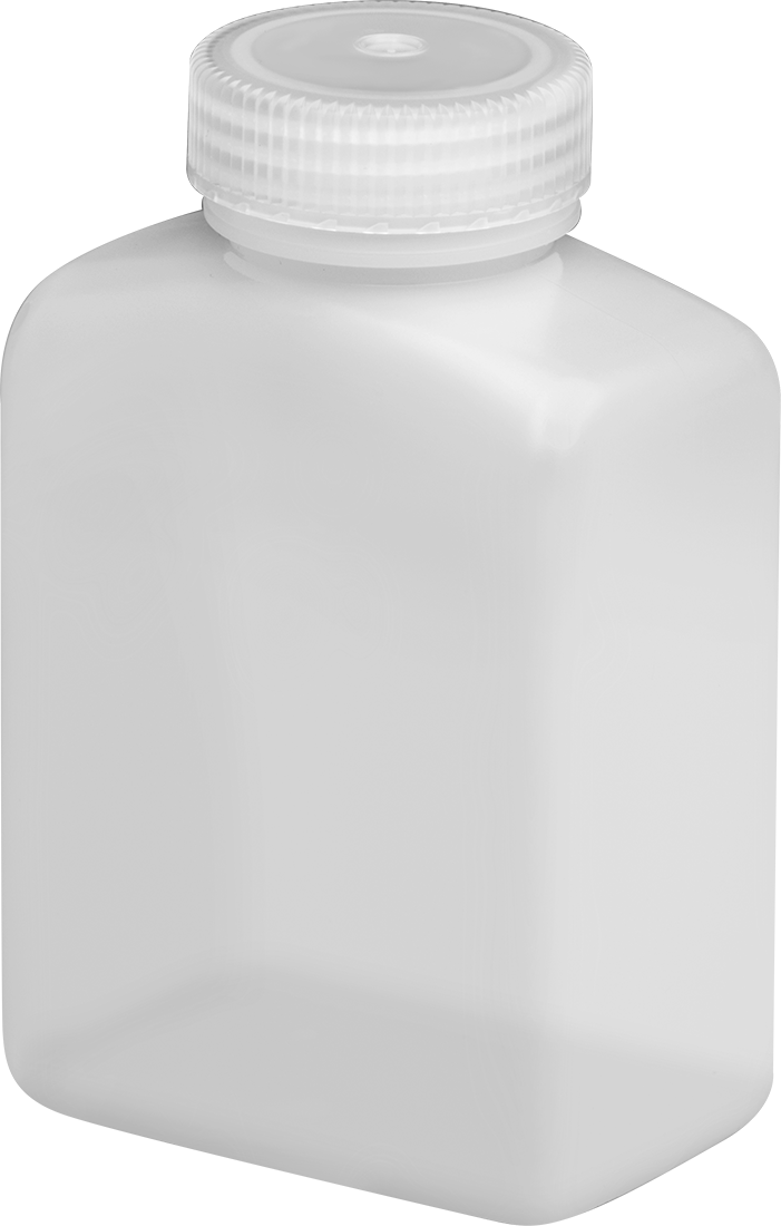 HDPE Plastik Kavanoz, 16 FL oz/475 ml Kapasite, 3-7/8" Genişlik — 16 fl. oz., 475 ml, 5 3⁄4", HDPE, Plastic, Polypropylene