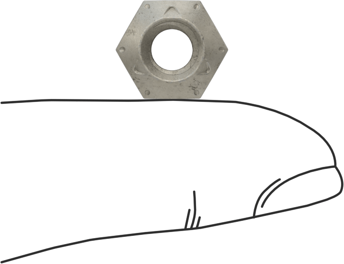 Top-Lock Deforme Edilmiş Dişli Kilit Somunu, Çinko Pul Kaplamalı Yüksek Mukavemetli C Sınıfı Çelik, 1/4"-20