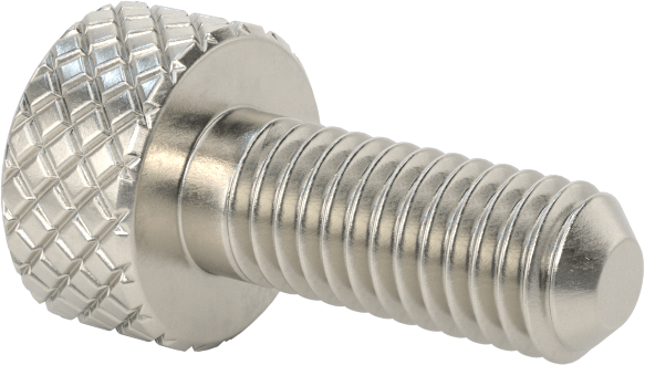 Tırtıllı Başlı El Vidası, Paslanmaz Çelik, Düşük Profilli, Kısmi 10-32 Diş, 1/2" Uzunluk, 3/8" Çap