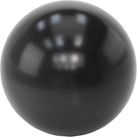 Siyah Polipropilen Top Topuz, M6 x 1 mm Dişli Delikli, 32 mm Baş Çapı