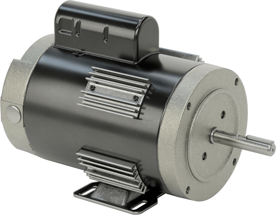 Doğrudan Tahrikli Fan Motoru, 3-1/4" Uzunlukta Kamalı Mil, NEMA P56Cz, 850 rpm — 850 rpm, 5⁄8", Tekli